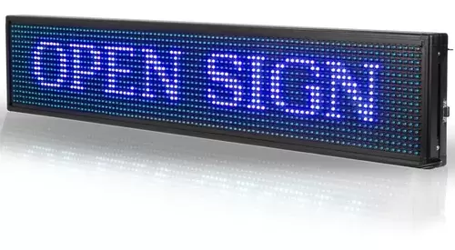 Aviso Led Programable Publicitario Alto Brillo Monocolor