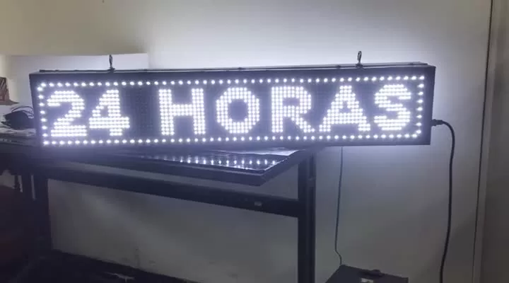 Aviso Led Programable Publicitario Alto Brillo Monocolor - Imagen 2