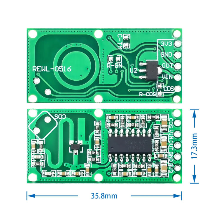 Sensor Cuerpo Humano Inteligente Radar Doopler Rcwl-0516 - Imagen 3