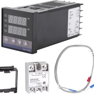 Kit Controlador Pid Temperatura Rex-c100 Relay Y Termocupla