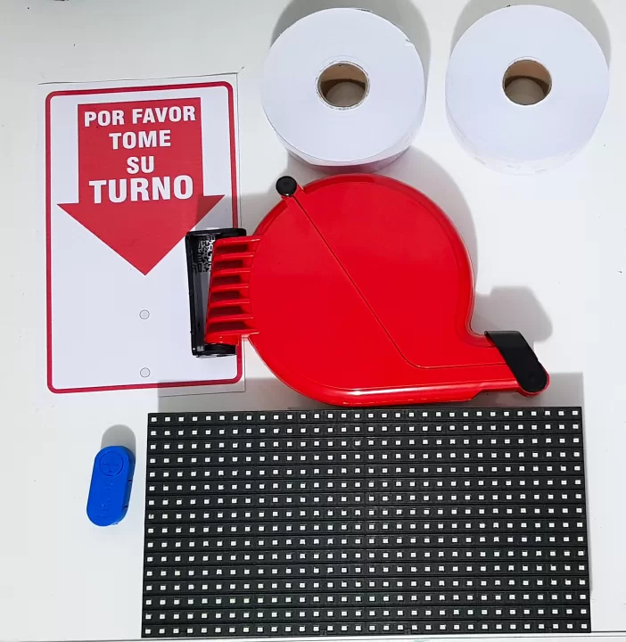 Kit Turnero Inalambrico Digiturno Publicitario Aviso Led Organizador de colas turno - Imagen 2