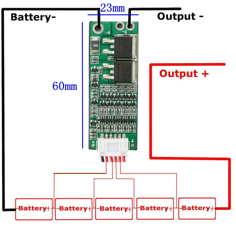 Bms 5s 15a, Bms 18650, Módulo De Carga, Protección, 18v 21v - Imagen 3