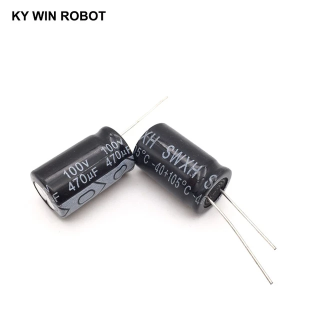 CAPACITOR ELECTROLÍTICO DE ALUMINIO 470UF 100V 16X25 MM