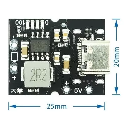 Módulo de carga y descarga de batería de litio USB tipo C 5V 2a - Imagen 3