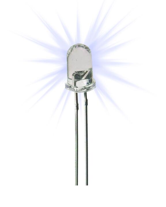 Led 5mm Blanco Alto Brillo