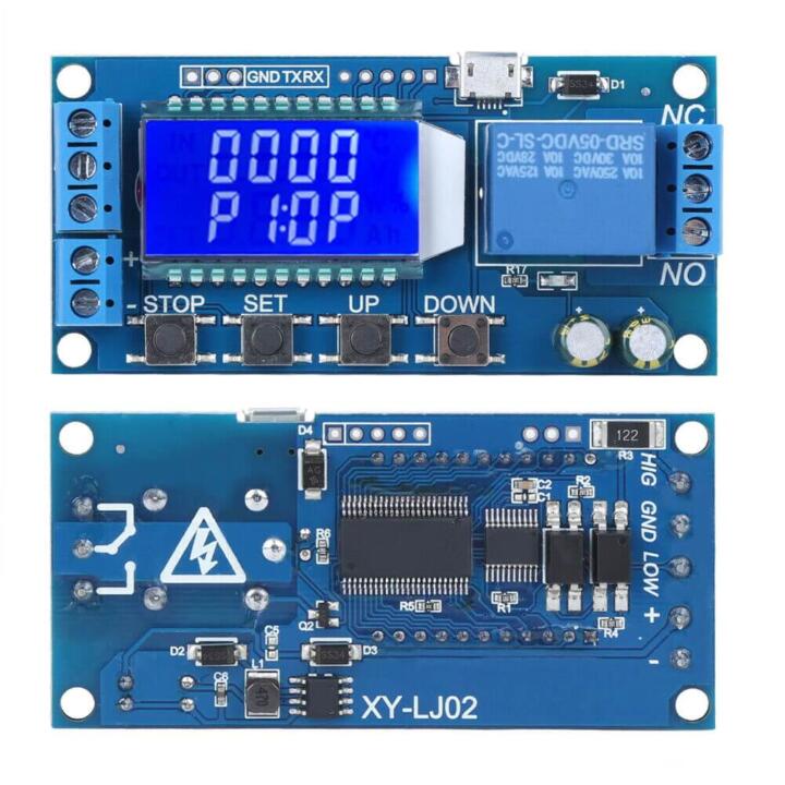 Temporizador Ajustable Programable LCD XY-LJ02 0-9999 min Relé 6-30V - Imagen 2