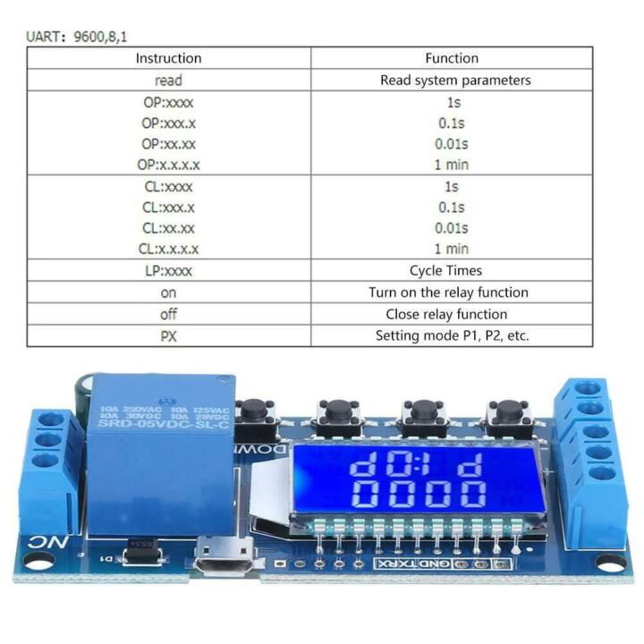 Temporizador Ajustable Programable LCD XY-LJ02 0-9999 min Relé 6-30V - Imagen 7