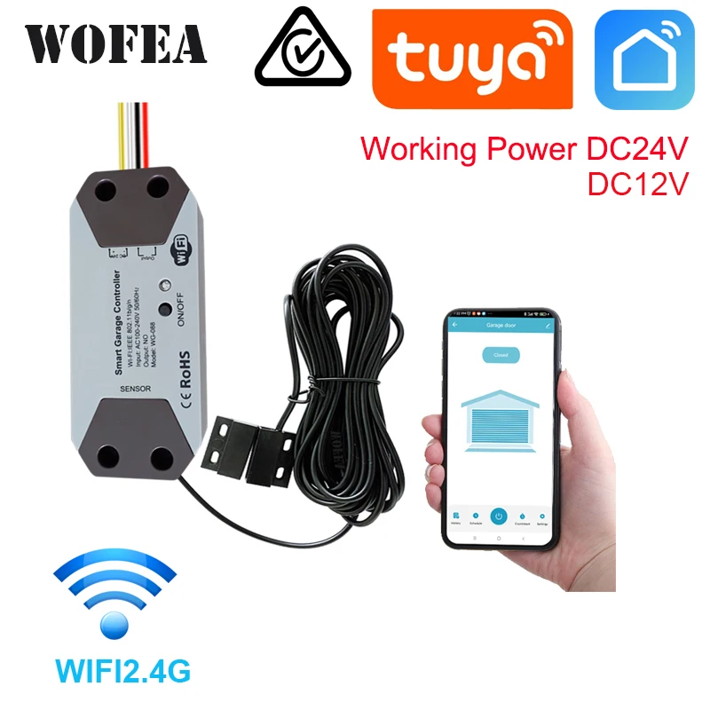 Control De Garaje Wifi 12a24vdc, Wrok, Alexa Y Google Home