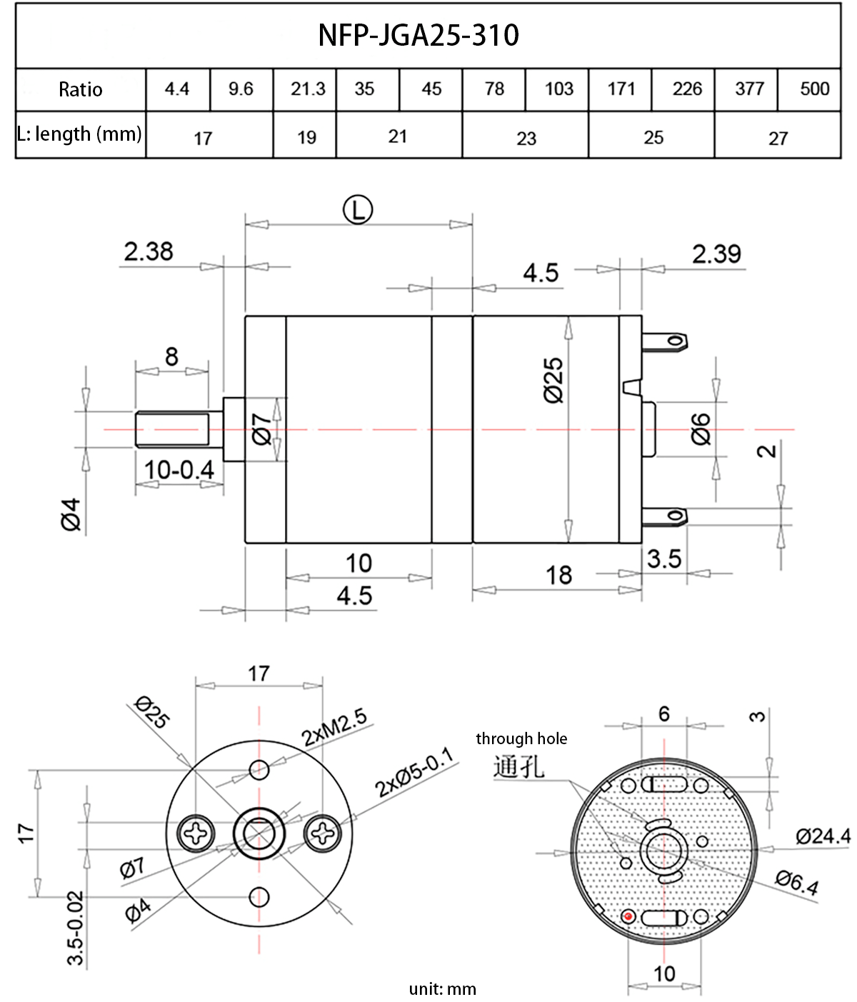 Motor Carro Robot Jga25-310 211 Rpm 6v Alto Torque - Imagen 2