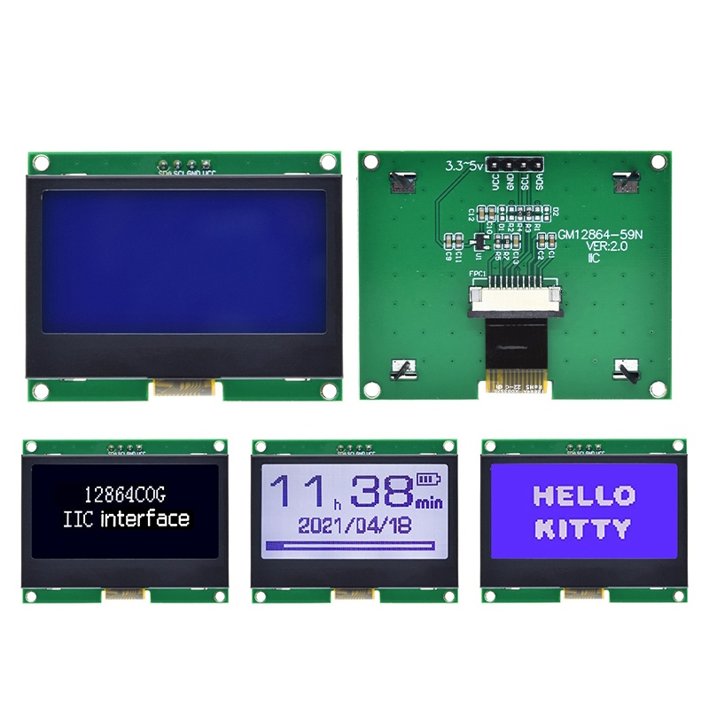 Módulo LCD 12864 IIC 4P 128X64 I2C ST7567S COG placa de pantalla gráfica Panel LCM pantalla de matriz de puntos 128x64 para Arduino - Imagen 2