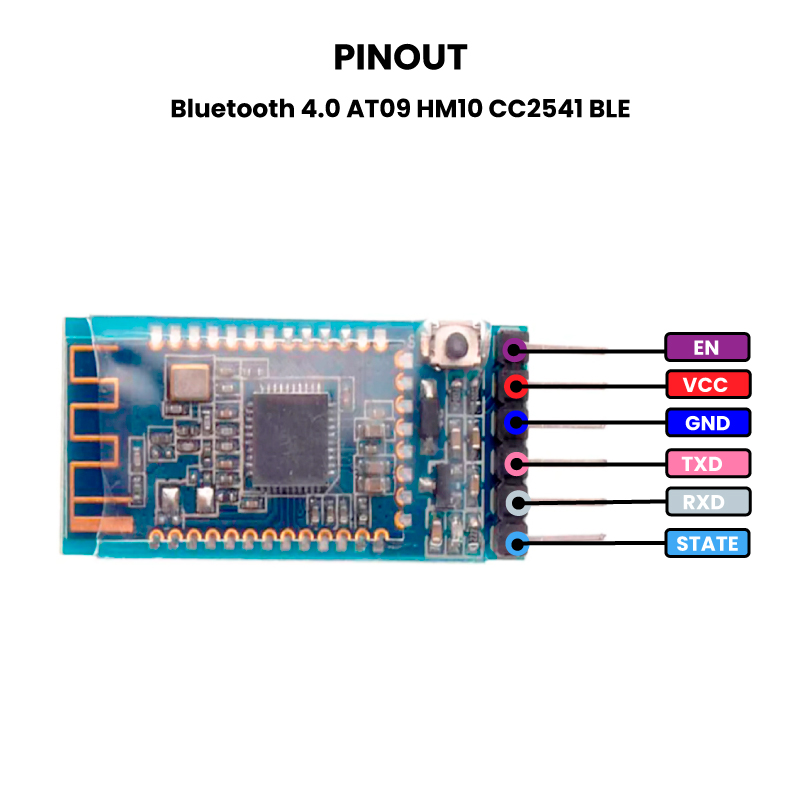 Modulo Arduino Android Bluetooth 4.0 AT09 HM10 CC2541 BLE - Imagen 4